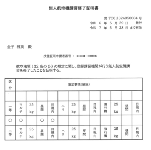 無人航空機免許取得への道